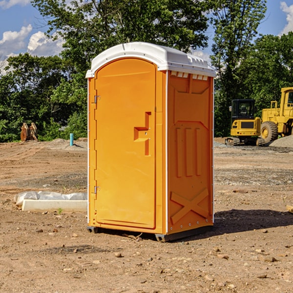 can i customize the exterior of the porta potties with my event logo or branding in Russell